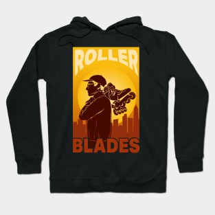 Vintage Rollerblades Gift Roller Skating Hoodie